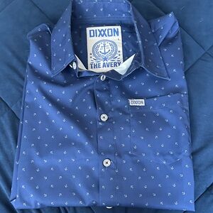 DIXXON Navy Blue Casual Button Down Shirt The Avery